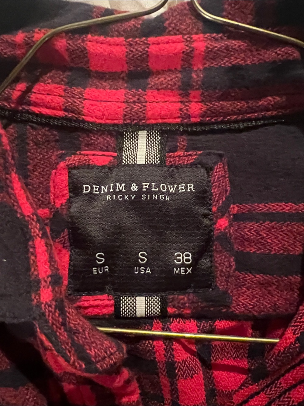 Denim & Flower Red and Black Plaid Flannel Button-Up Shirt - Picture 2 of 4